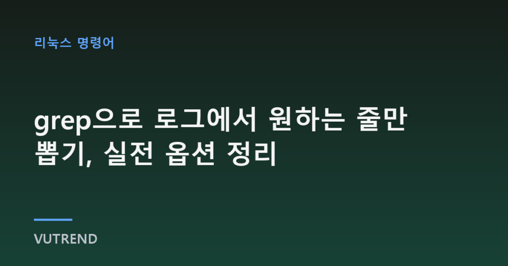 grep으로 로그에서 원하는 줄만 뽑기, 실전 옵션 정리